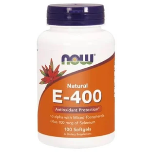 NOW FOODS E-400 Vitamin E 400 + Selenium, 100 caps