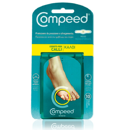 Plasturi pentru bataturi profunde Mediu Compeed, 10 bucati, Johnson&Johnson