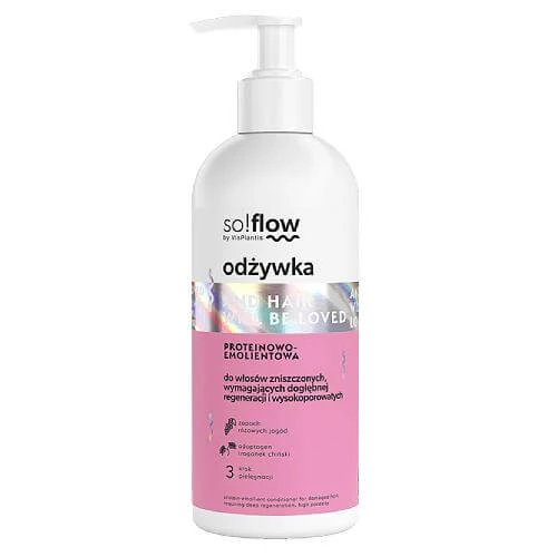 So!Flow Protein-Emollient Conditioner für geschädigtes, regenerierendes, stark poröses Haar, 300 ml