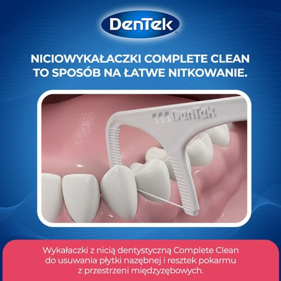 DENTEK Complete Clean Floss Scobitori de dinți, 40 buc
