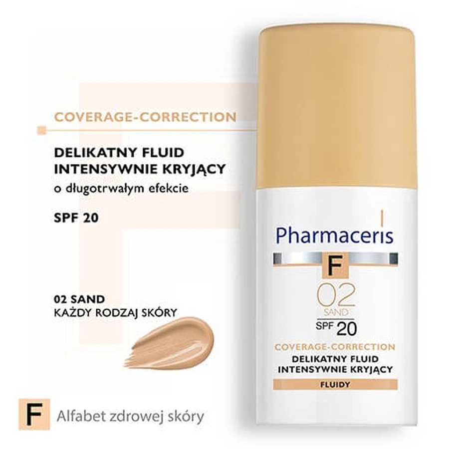 PHARMACERIS F Fluid acoperitor intensiv "02" cu SPF20 - 30 ml