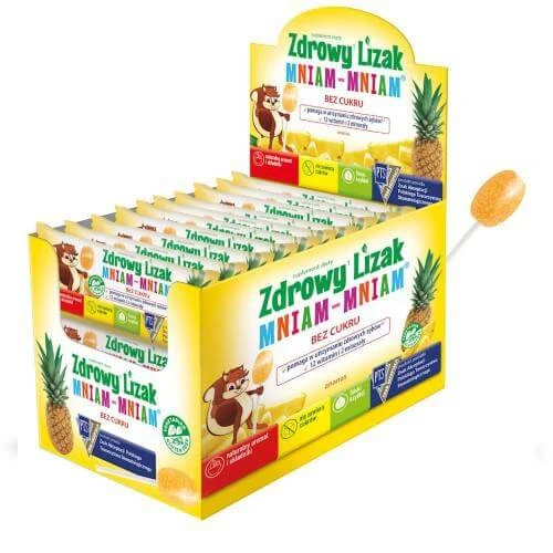 Gesunder Lutscher MNIAM-MNIAM Ananas, tropfenförmig 40 Stk