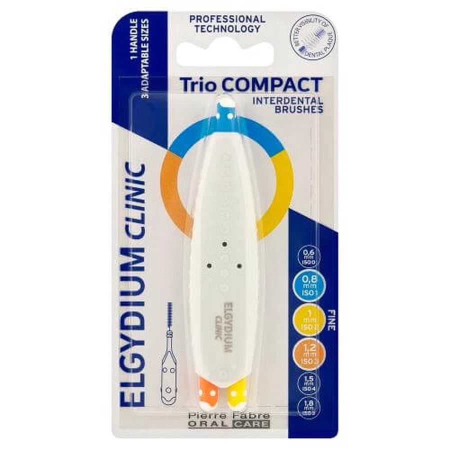 Elgydium Clinic Trio Compact Periuta de dinti 0.8/1/1.2mm, 1 buc.