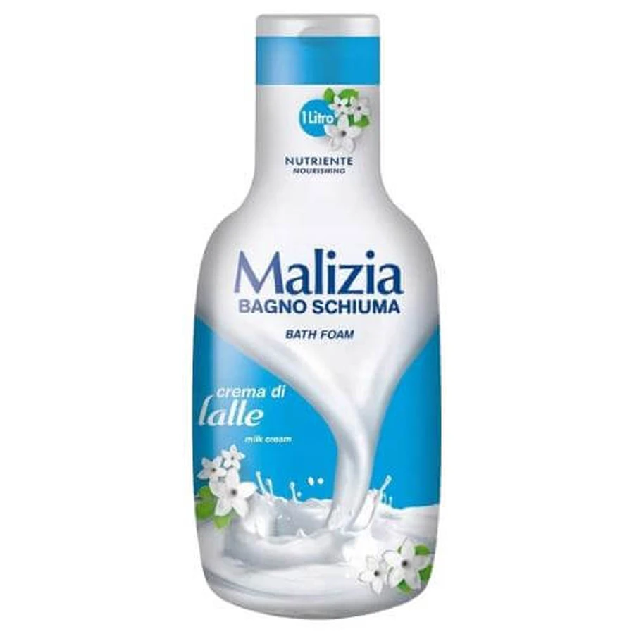 Malizia Latte Schiuma Lozione da bagno, 1000ml