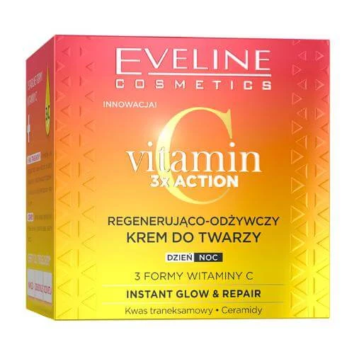 EVELINE Vitamin C 3x Action Regenerierende und revitalisierende Gesichtscreme für Tag und Nacht, 50ml