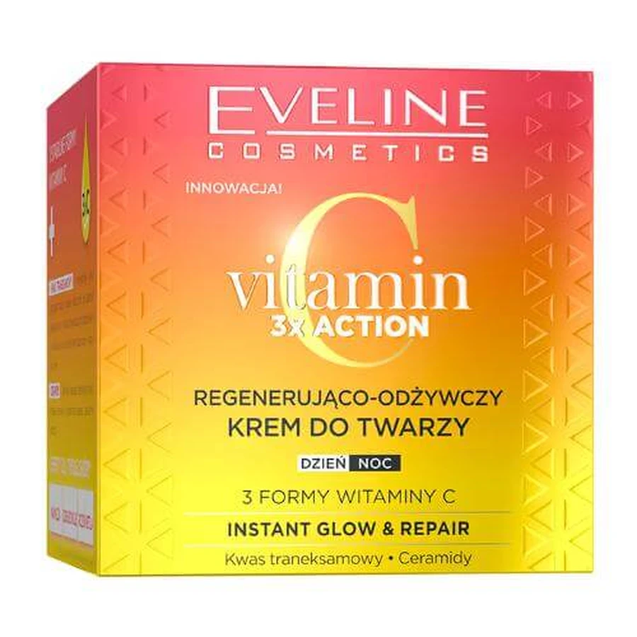 EVELINE Vitamin C 3x Action Regenerating and Revitalising Day/Night Face Cream, 50ml