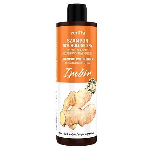 VENITA Trichology Shampoo für geschwächtes Haar nach Haarbehandlungen Ingwer, 300ml