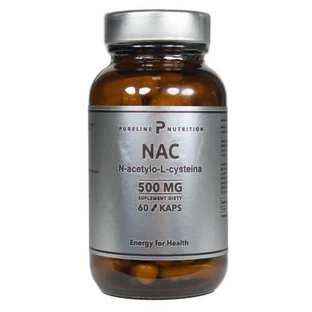 Pureline Nutrition NAC N-acetil-L-cisteină 500mg, 60 capsule