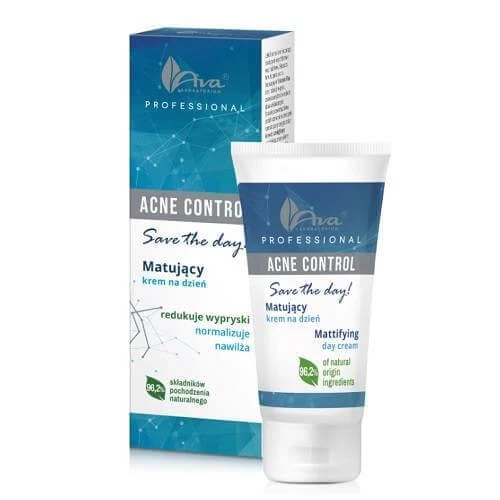 AVA ACNE CONTROL Mattierende Tagescreme, 50ml GEBROCHENE TEXTURIERTE VERPACKUNG