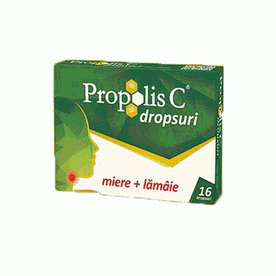 Propolis C miere și lămâie, 16 drj, Fiterman