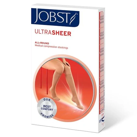 JOBST ULTRASHEER șosete scurte de compresie pentru genunchi CCL1 naturale, mărimea 6 ZP