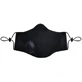 Olmed katoenen masker zwart +1 filter maat S/M
