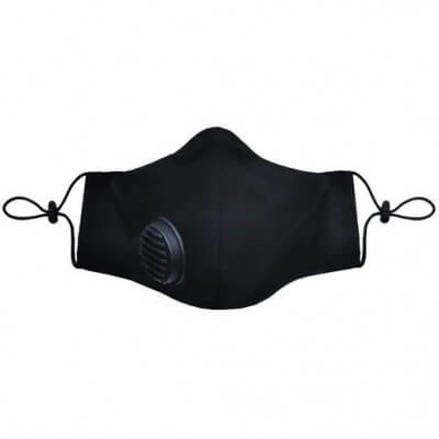 Olmed katoenen masker zwart +1 filter maat S/M
