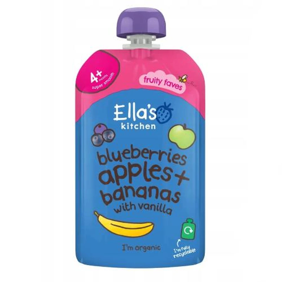 Ella's Kitchen BIO Pomme, myrtille et banane, 120 g