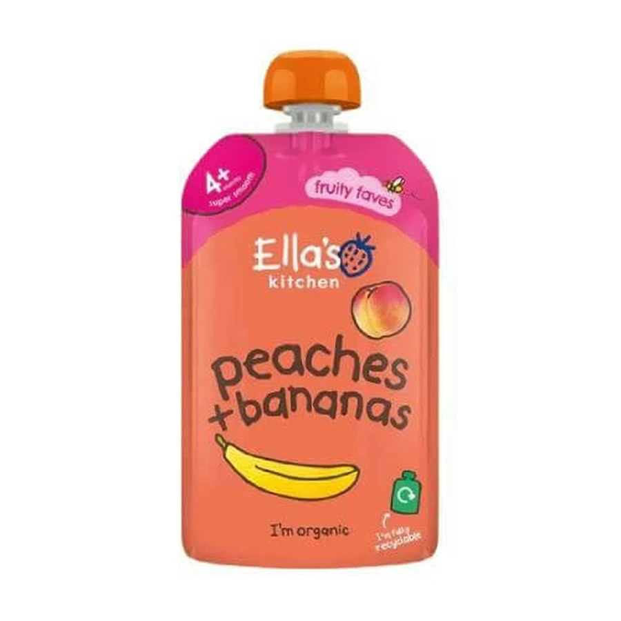 Ella's Kitchen BIO Banane et pêche, 120g