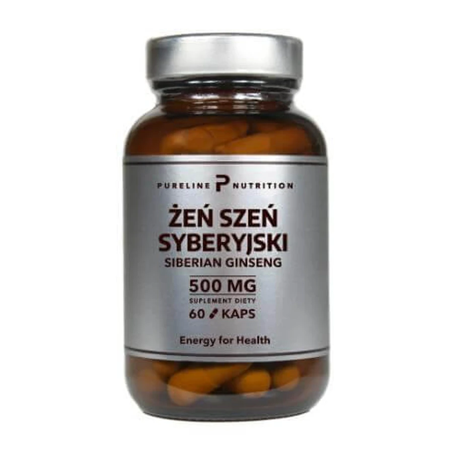 Pureline Nutrition Ginseng sibérien 500 mg, 60 gélules