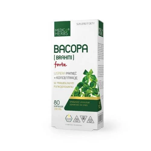 Medica Herbs Bacopa (Brahmi) Forte, 80 Kapseln