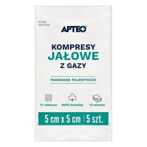 APTEO CARE sterile Mulltupfer 5x5cm, 5 Stk