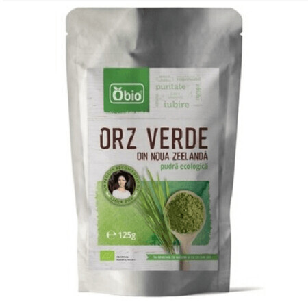 Pudra ecologica din orz verde, Noua Zeelanda, 125 gr, Obio