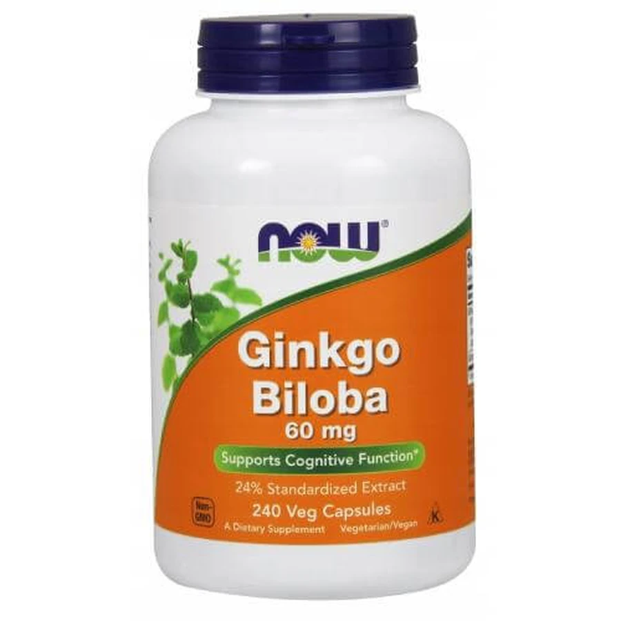 NOW Ginkgo Biloba 60mg, 240 capsule