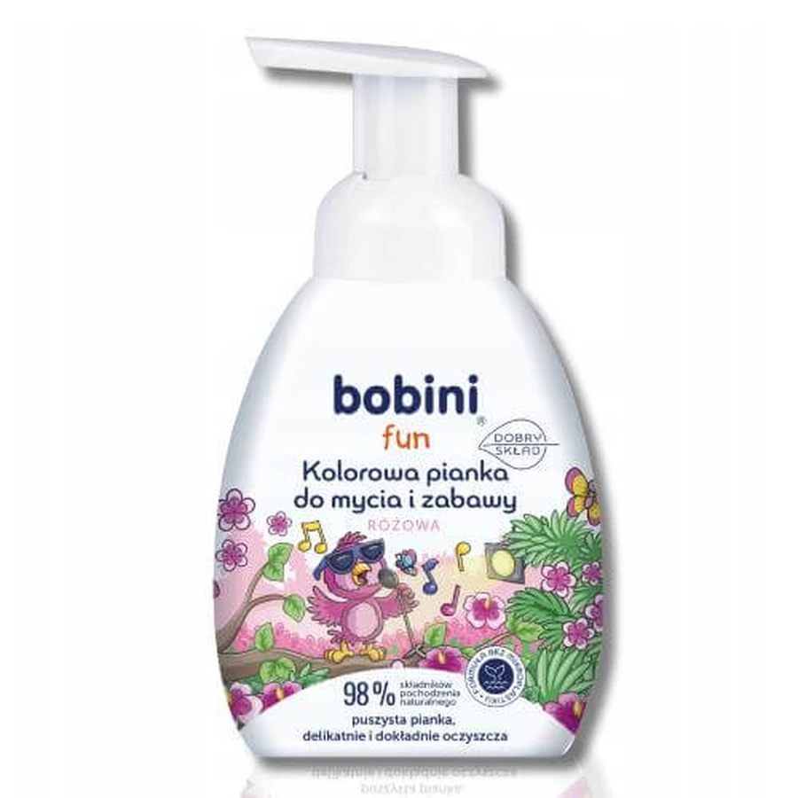 Bobini spumă colorată pentru spălat și jucat, roz, 300 ml