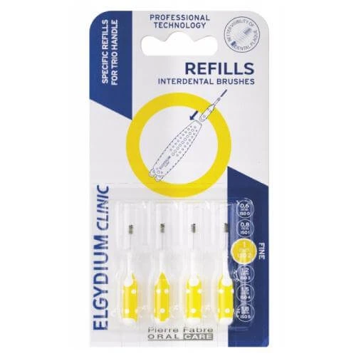 Elgydium Clinic Refills Interdentalbürsten-Minen gelb, 4 Stück