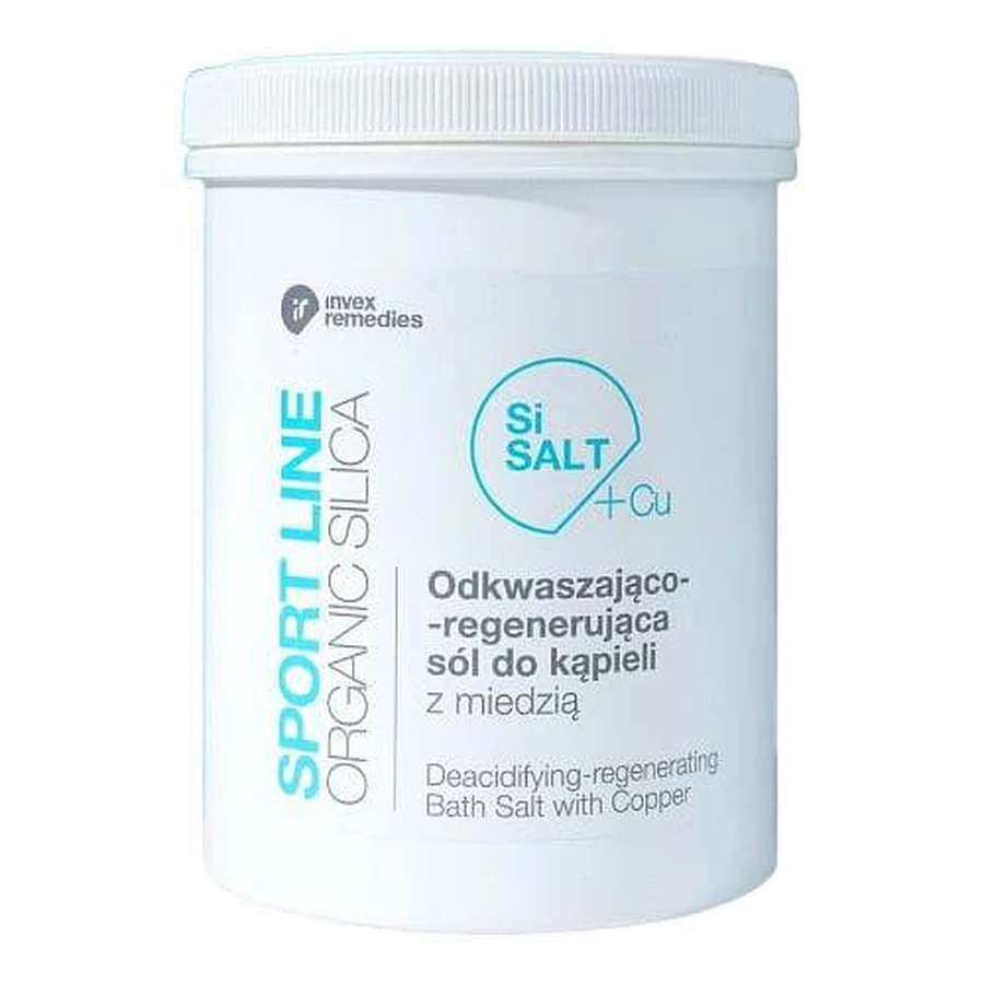 INVEX REMEDIES SiSALT+Cu Sport Line Odkwaszająco-regenerująca sól do kąpieli z miedzią, 1500 g: ceny i cechy