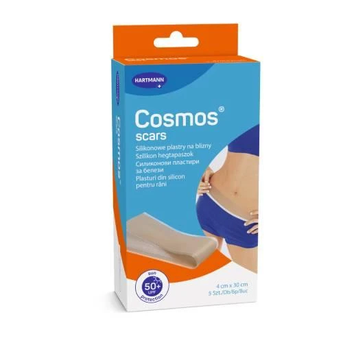 Hartmann Cosmos Narben-Silikonpflaster 4 cm x 30 cm, 5 Stück