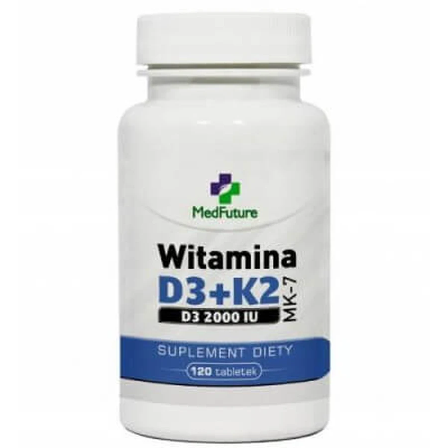 MedFuture Vitamina D3 + K2 MK-7 2000IU, 120tabl.