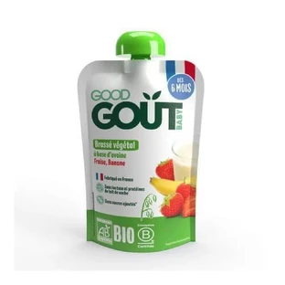Gota Buena BIO Postre de avena con fresas y plátano, 90g