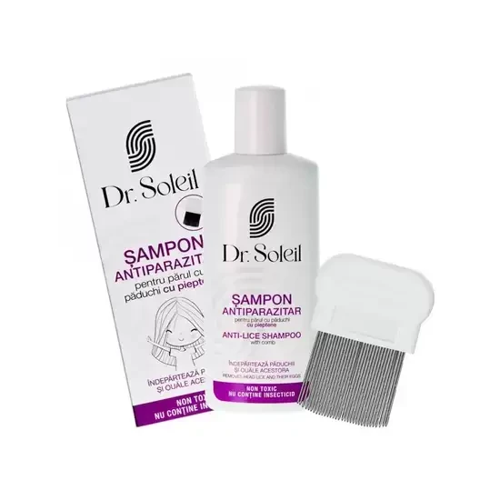 Shampoo für die Behandlung von Läusen Dr. Soleil 200ml + Kamm + Kamm Promo-Pack