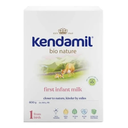 Kendamil BIO Nature 1 lait en poudre pour bébés dès la naissance, 600 g