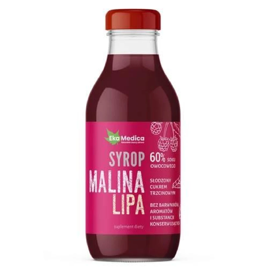 EkaMedica Sirop de zmeură și lime, 300 ml