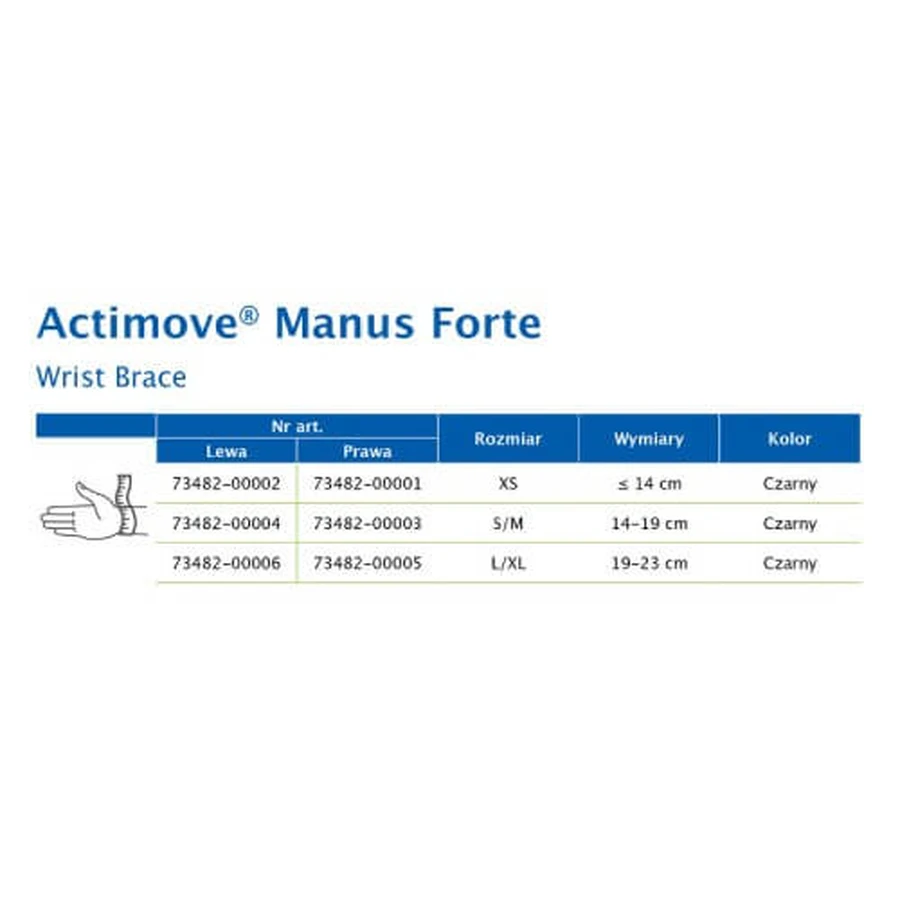 Actimove Professional Line Polsbrace maat L/XL (links) zwart, 1stuks