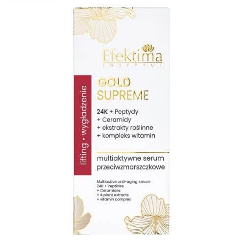 EFEKTIMA Gold Supreme Multiactive Anti-Falten Serum Straffend und Glättend, 30 ml