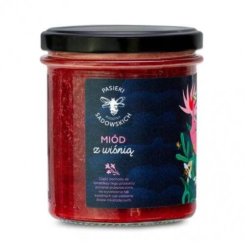 PASIEKI RAZINY SADOWSKICH Honig mit Kirsche, 430g