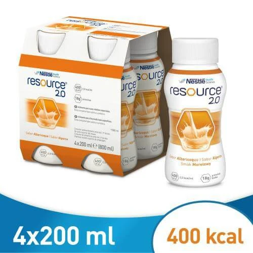 Ressource 2.0 Aprikosengeschmack flüssig, 4x200ml