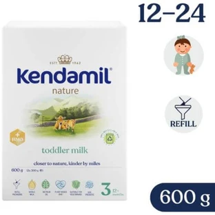 Kendamil Nature 3 HMO+ Produs pudră pe bază de proteine din lapte de vacă pentru bebeluși cu vârsta peste 12 luni, 600 g
