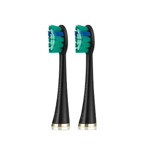 SEYSSO Gold Black Whitening Ersatzspitzen für Schallzahnbürste, 2 Stück