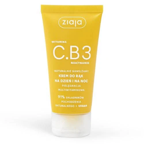 Ziaja Vitamin C.B3 Niacinamid Tag & Nacht Handcreme, 50 ml
