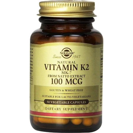 Solgar Vitamin K2 (MK-7) 100mcg Vitamina pentru Sănătatea Oaselor 100mcg 50 capsule veget