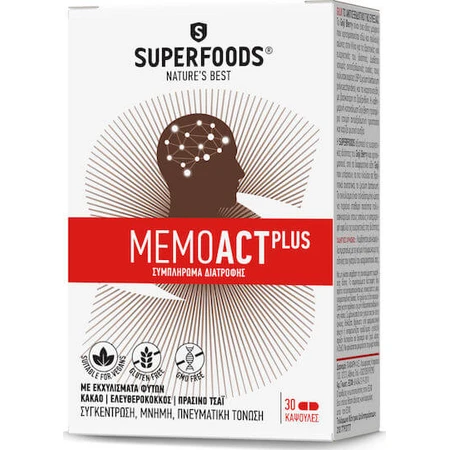 Superfoods MemoAct Plus Suplemento para la Memoria 30 cáps.