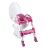 Reductor pentru toaletă cu scăriță Kiddyloo Pink, 172552, Thermobaby