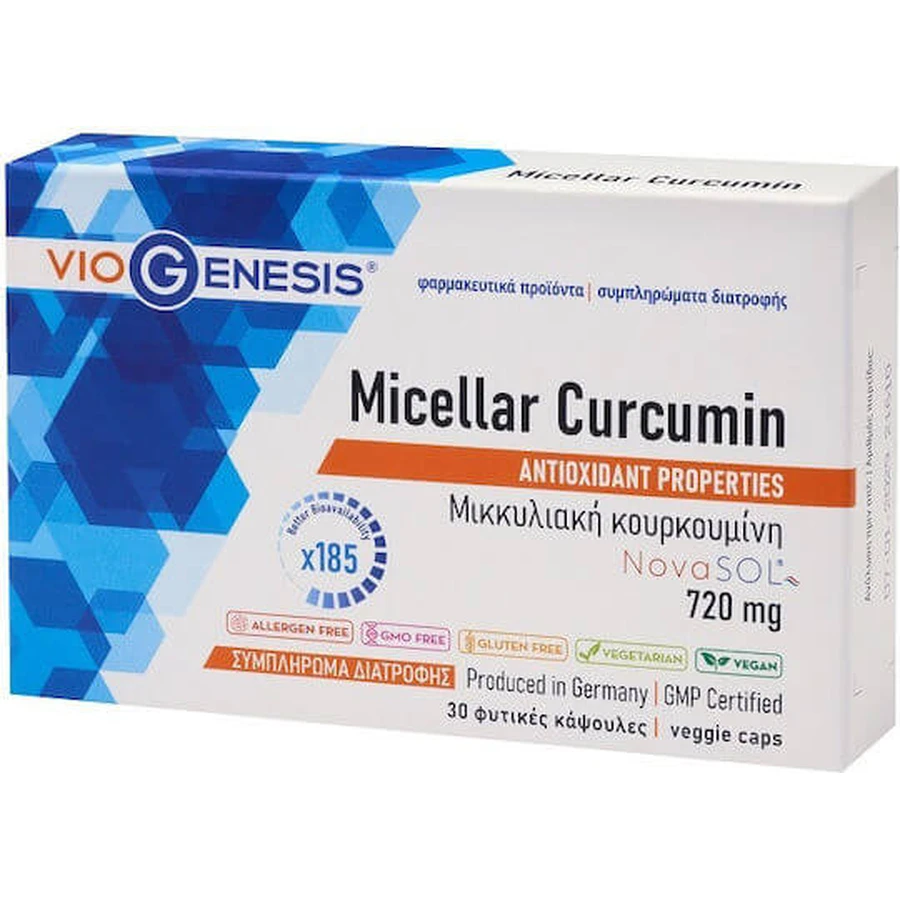 Viogenesis Curcumina micellare 720mg 30 capsule veget 72 caps