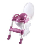 Reductor pentru toaleta cu scarita Kiddyloo Roz, 172555, Thermobaby