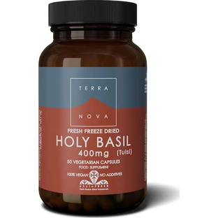 TerraNova Heiliges Basilikum 400mg Angst Ergänzung 50 pflanzliche Kapseln