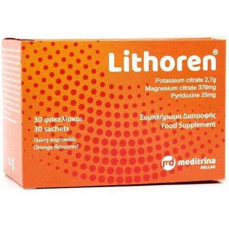 Meditrina Lithoren Complément alimentaire spécial 30 sachets Orange