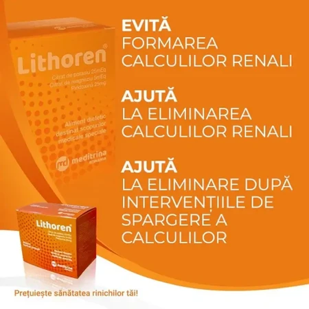 Meditrina Lithoren Complément alimentaire spécial 30 sachets Orange