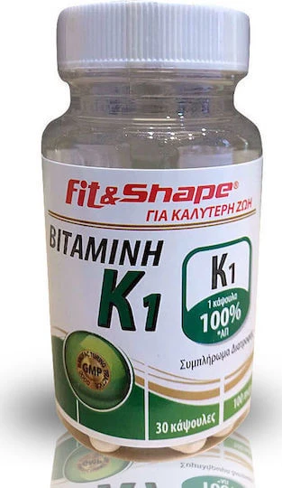 Fit & Shape Vitamin K1 Ei Gesundheit Vitamin 100mg 30 Kapseln