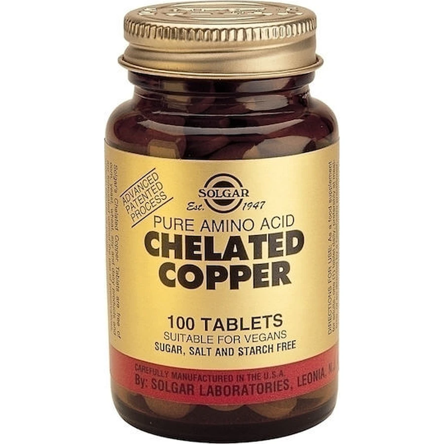 Solgar Copper Chelated 2,5mg 100 Tablets